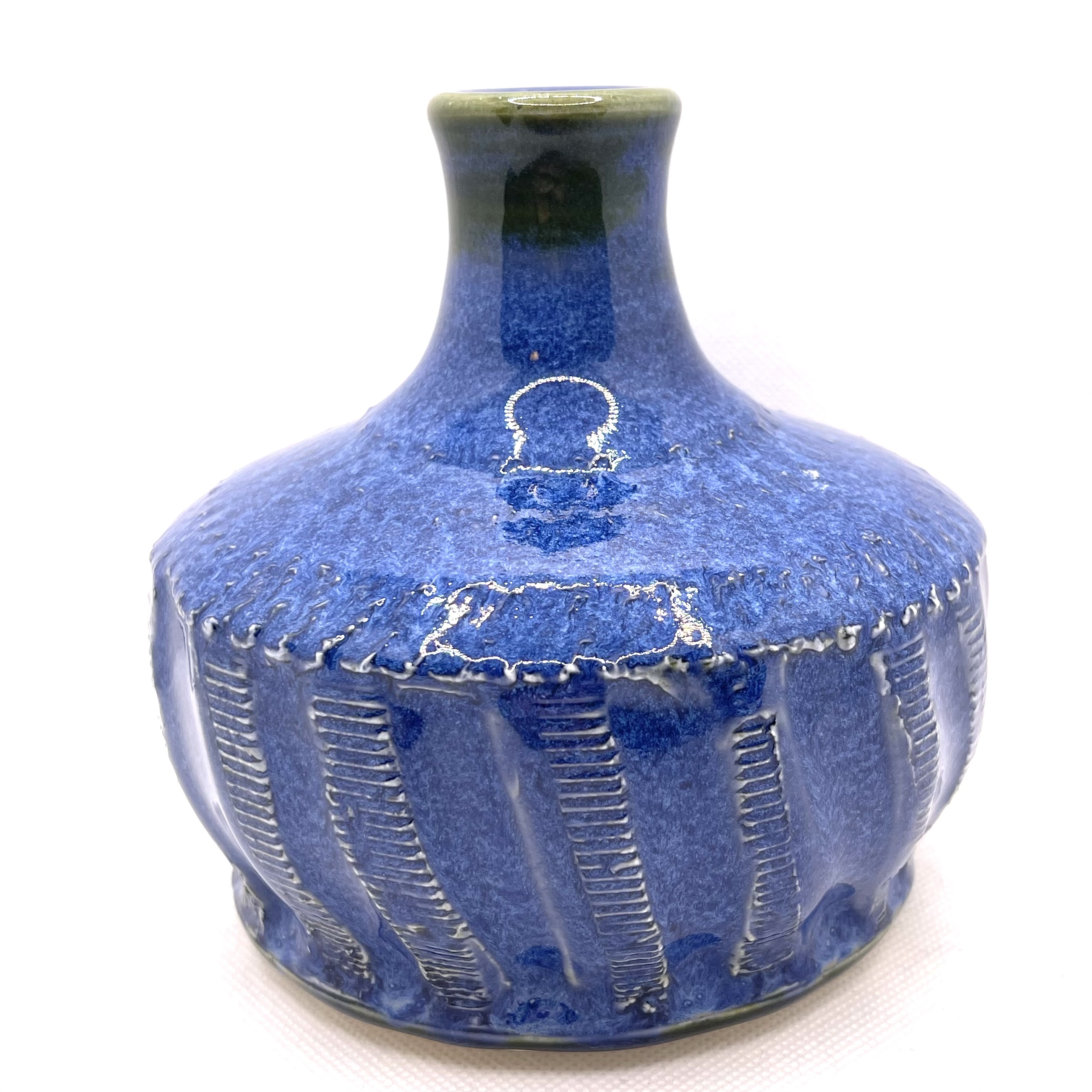 Blue Ceramic Bud Vase